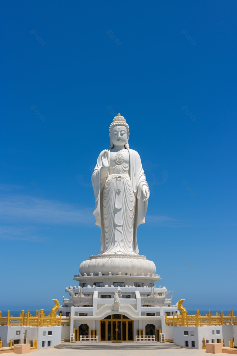 大型巨型观音石像观音慈祥雕塑,高清,摄影图,摄影图片,图片大全,摄影图免费下载